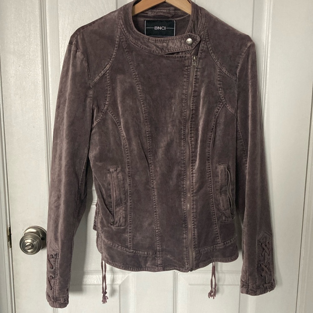 BNCI Laced Assymetrical Motorcycle Jacket, Size M